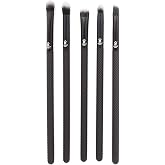 MODA Pro 5pc Deluxe Eye Makeup Brush Kit, Shader, Crease, Liner, Vegan | Vegan filaments for blending, smudging and precise eyeliner. Shadow, crease and definition
