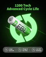 EBL AAA 1100mAh Rechargeable NiMH Batteries 8 Pack Ready2Charge view 5