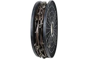 Novelty Lights C9 250FT Spool Christmas Light Reel, Commercial Outdoor Christmas Decorations Brown Wire 12 Inch Spacing, C9/E17 Christmas Lights Reel For Christmas Lights