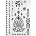 GIFT!!Tastto 6 Sheets Body Paints Temporary Tattoos Black Lace Stickers for Girls and Women with GIFT