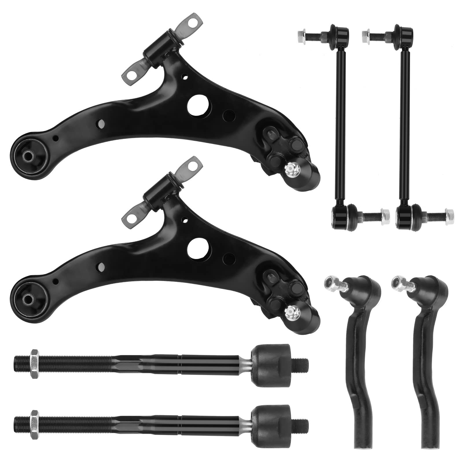 Photo 1 of (incomplete)(parts only) Front Lower Control Arms Suspension Kit Fit for Toyota Sienna 2004 2005 2006 2007 2008 2009 2010, 8pcs Set