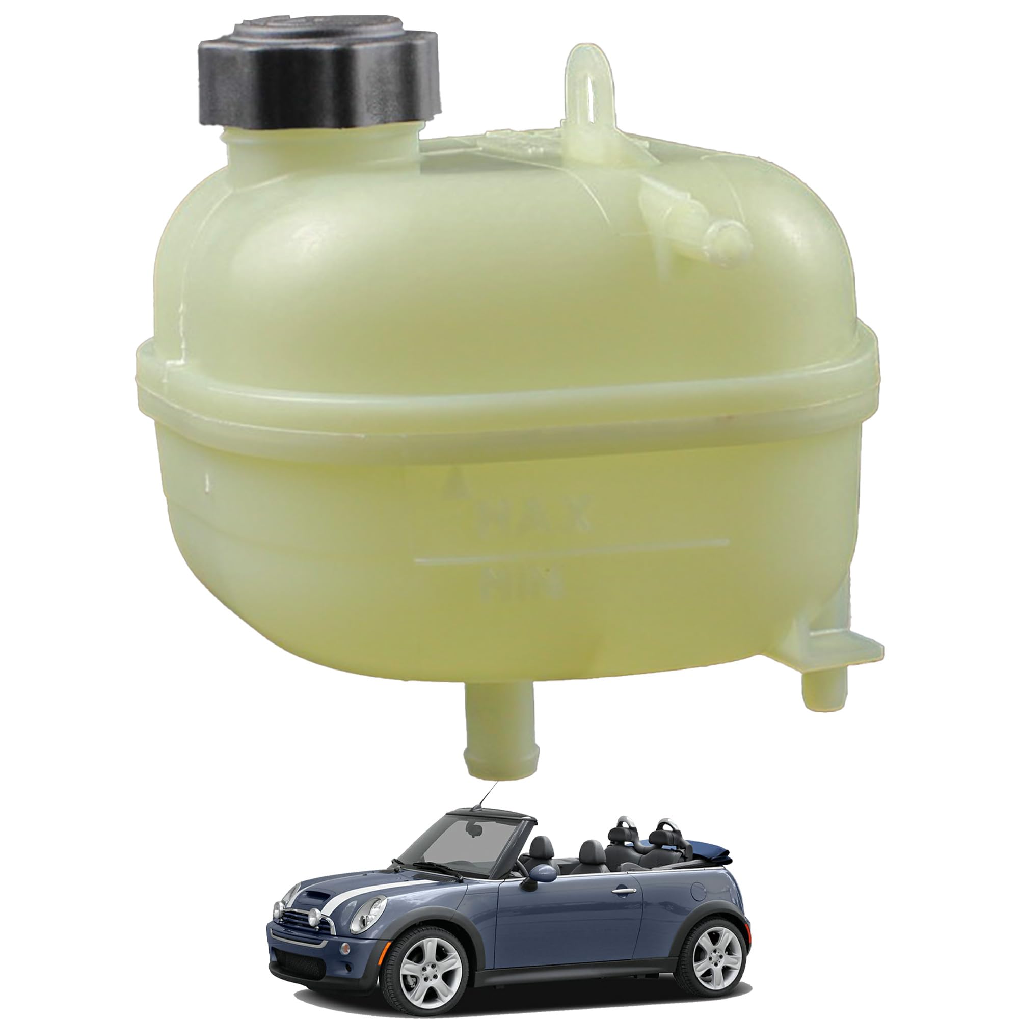 Photo 1 of YzusGomumu Engine Radiator Coolant Overflow Reservoir Tank With Cap Compatible With 2002-2008 Mini Cooper S (S ONLY and EXCLUDING R56) 1.6L Replaces 17137529273 603-331 17137509072 MC3014100 EPT0016