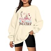 MYHALF Magic Kingdom Sweatshirts Women Embroidered Magical Princess Graphic Shirts Family Vacation Castle Long Sleeve Tops