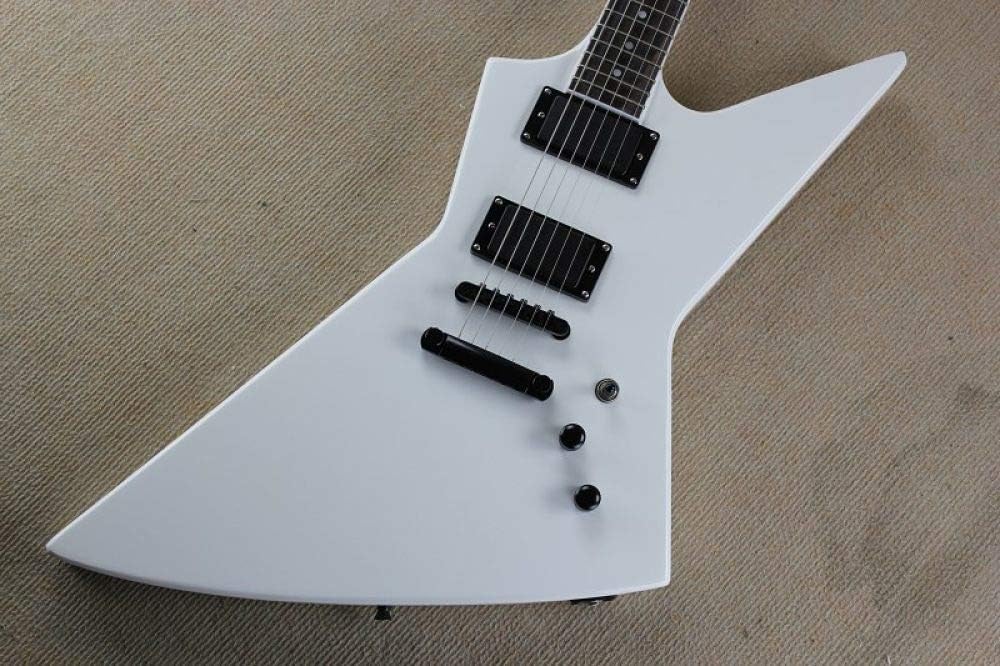 LOIKHGV guitar- New Custom Explorer Electric Guitar white,38 inches