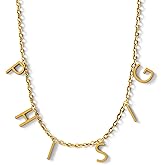 Sorority Shop Phi Sigma Sigma Necklace — PSS Name Necklace, 18K Gold Plated Sorority Gifts Necklace, Long-Lasting Phi Sigma Sigma Gifts for Women