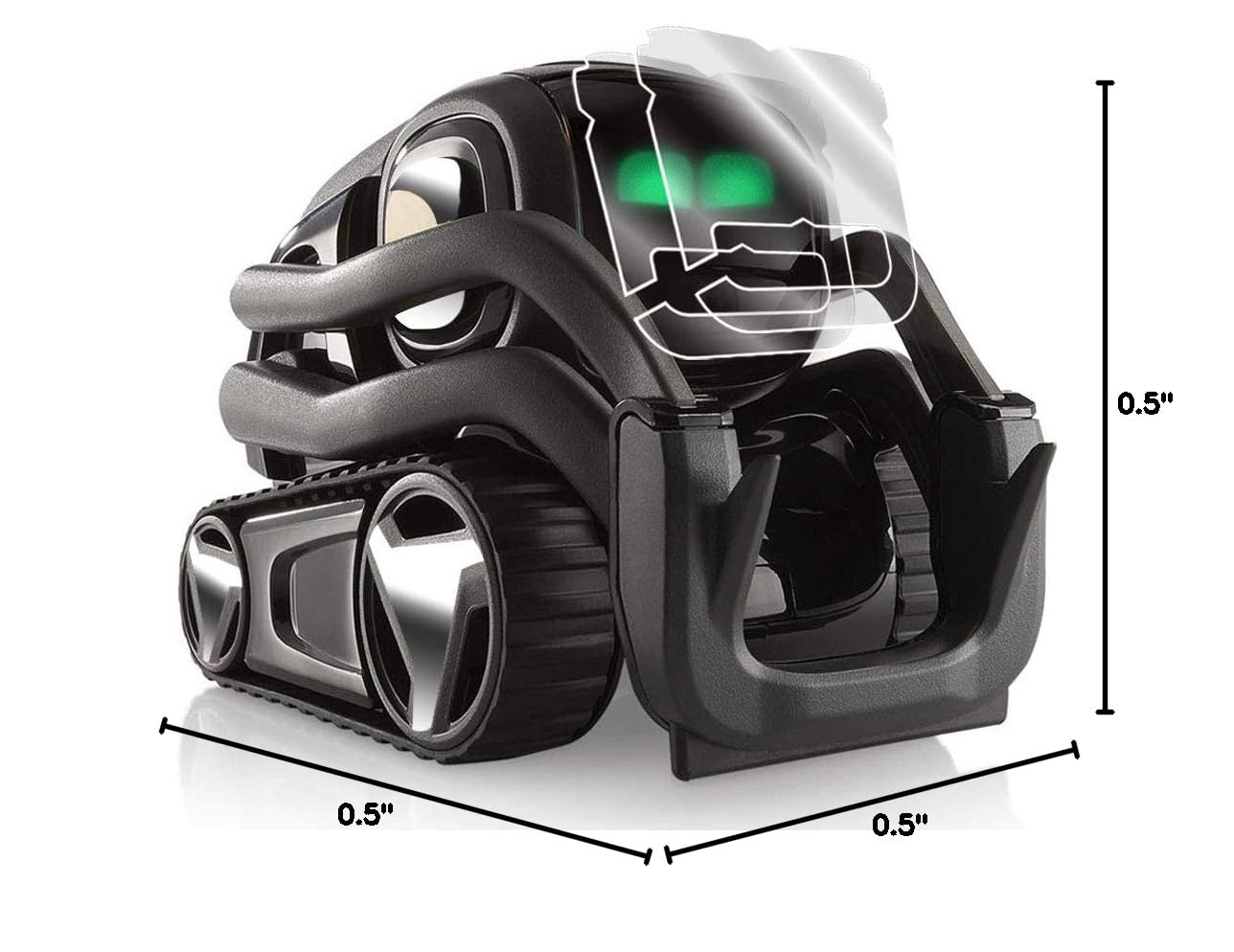 IPG for Vector Robot Face Screen Guard Decoration KIT Include Wheels&Body Set 7 Units Decals with 2 Units Screen Protector (Silver Chrome)