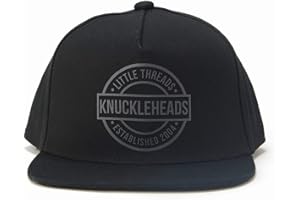 KNUCKLEHEADS LITTLE THREADS Toddler Baseball Hat - Infant Trucker Hats - Boy Outfit - Newborn Sun Hat - Baby Youth Snap Back Trucker Mesh Brim Gorros