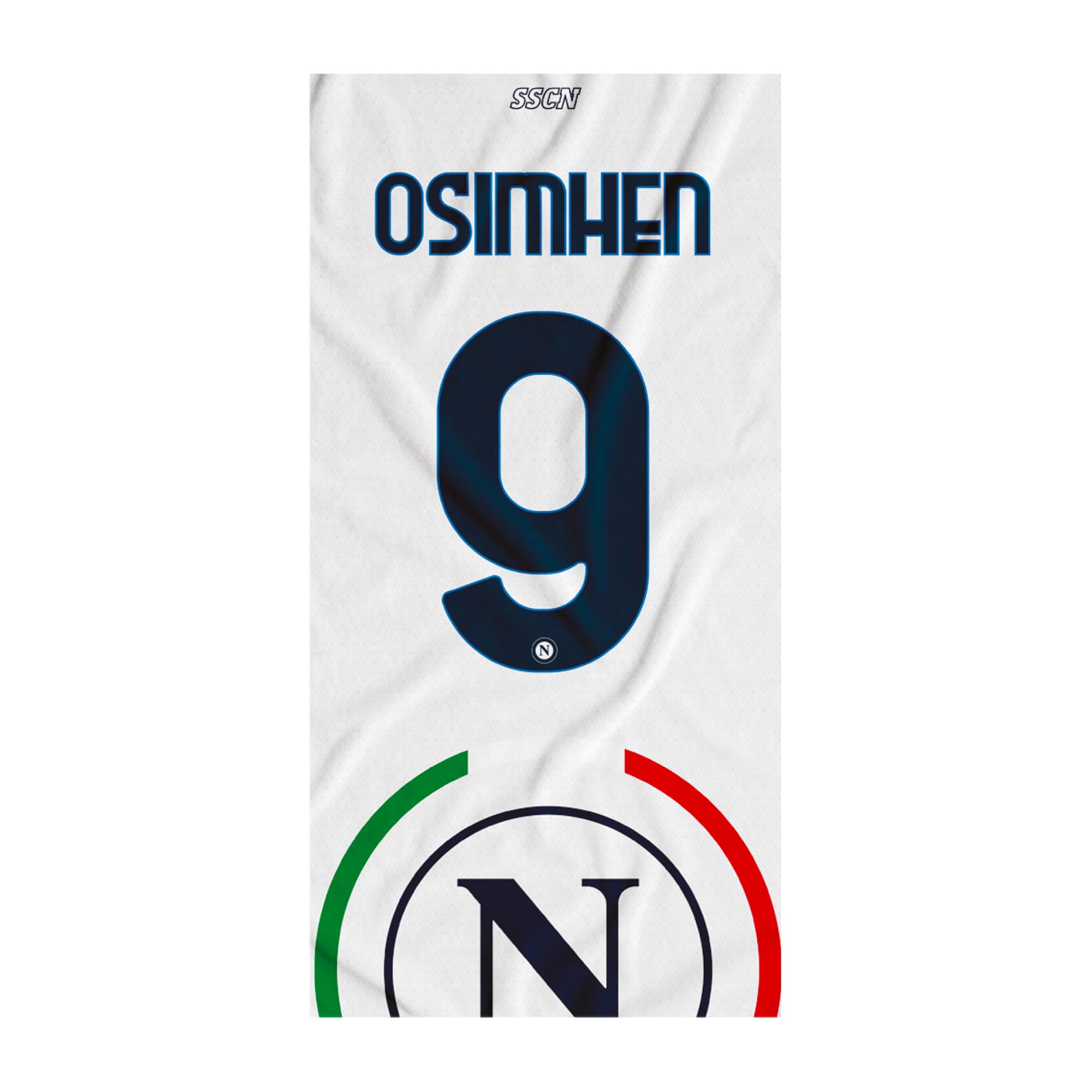 SSC NAPOLI Osimhen Unisex Adult Beach Towel, White, TU