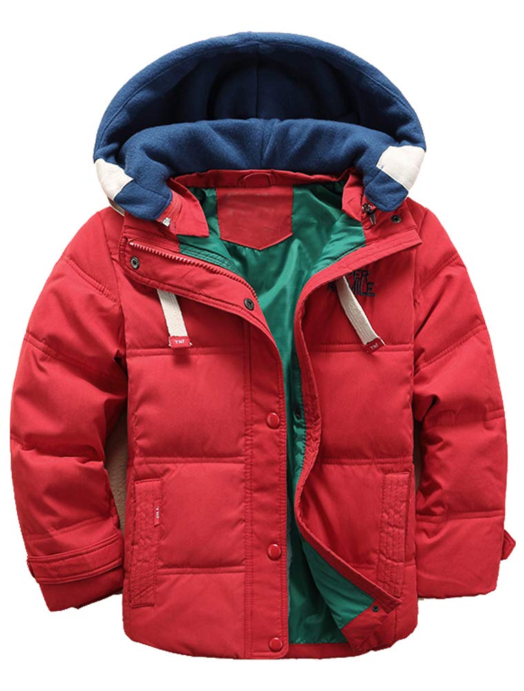 Odziezet Kids Winter Down Coat Boys Girls Autumn Warm Hooded Quilted Puffer Parka Jacket 4-13 Years