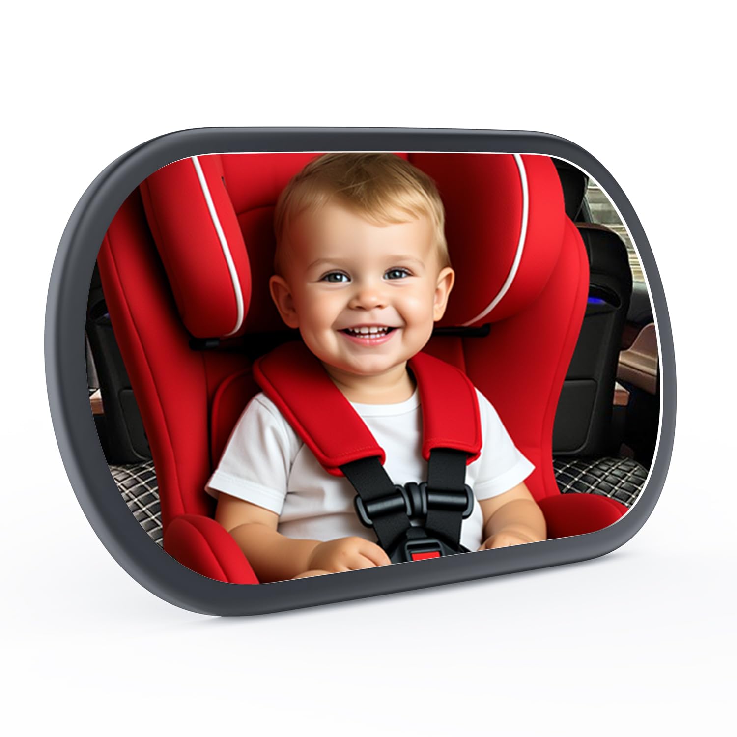 Photo 1 of Baby Car Mirror for Backseat - Rear Facing Car Seat Mirror Safety for Infant Newborn - Easily Observe the Baby Move,Clear Wide View,360°Rotation, Secure, Shatterproof - Black