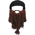 YEKEYI Wig Beard Hats Handmade Knit Warm Winter Caps Ski Funny Mask Beanie for Men Women YEKEYI