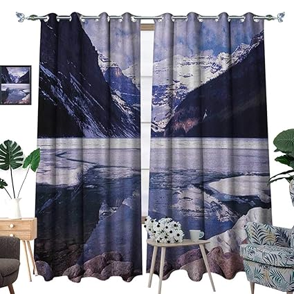 Amazon Com Warm Family Winter Window Curtain Drape Lake Louise