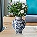 Emenest Cobalt Porcelain Ceramic Vase – Blue & White Vase Table Floor Decorative Centerpiece for The Home, Garden & Wedding Halls Beautiful Decor- Ideal Floral Indoor & Outdoor Ornamental Gift