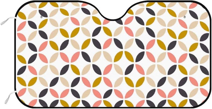 Amazon 北欧スタイルの幾何学 カーフロントカバー 車用 サンシェード フロントガラス用 日よけ Uvカット 遮光 断熱 サンシェード サンシェード 車 バイク