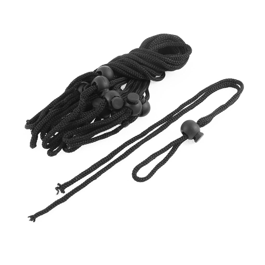 Sourcingmap Backpack Cord Lock Ends Buckle Clip Pull String Lanyard 10pcs Black
