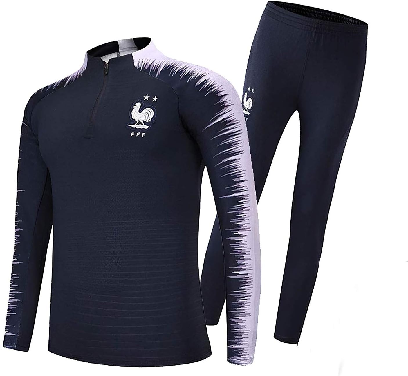SWEATSHIRT Sportswear FFF, French Football 2018 Jersey Team Football Shirt France World Cup 2 Stars Children's Men's Soccer Uniform