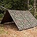Aqua Quest Safari Tarp - 100% Waterproof Lightweight SilNylon Bushcraft Camping Shelter - 10x7, 10x10, 13x10, 20x13 Olive Drab or Camo (Woodland, 10 x 10 ft)