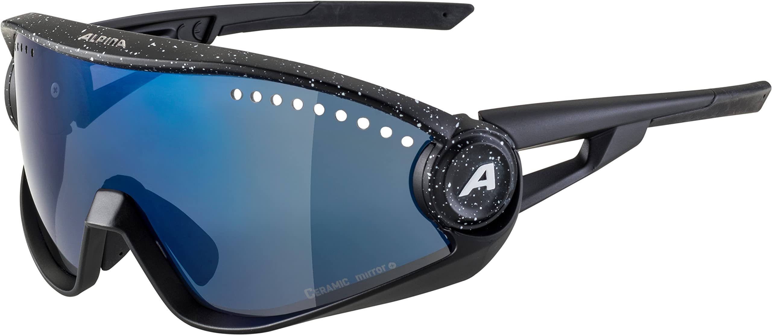 ALPINA Unisex - Adult, 5W1NG CMB+ sports glasses, black blur, One Size โ image 1