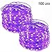 Twinkle Star 33FT 100 LED Copper Wire String Lights Halloween Lights Battery Operated LED String Lights for Christmas Wedding Party Home Holiday Decoration, 1 Pack, Purple