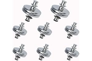 FarwenC 8 Pairs Magnetic Curtain Clips, 0.98" Curtain Weights Magnets with Back Tack-Prevent Light Leaking, Double Sided Magnetic with Strong Heavy Magnets Curtain Magnets Closure(Silvery)