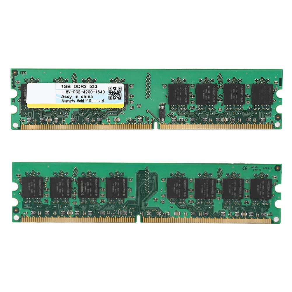 Kafuty 1GB 533MHZ DDR2 Memory Module 1.8V 240PIN 1GB RAM Ensure Stable and Fast Data Transmission, for PC2-4200 Desktop Computer for AMD Motherboard