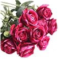Cn-Knight Artificial Roses 12-Pack - 22" Real Touch Silk Rose Buds With Leaves For Wedding, Home Decor (White) - View #8