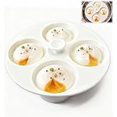 Ceramic Egg Poacher, Egg Poacher Pan Nonstick 4 Eggs For Stovetop | Poached Egg Cooker, Egg Poacher Fits For Stovetop And Microwave Cooking, Nonstick Ceramic Cups Release Eggs Easily And Clean.