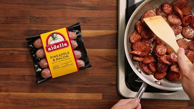 Aidells Chicken Sausage W Pineapple And Bacon No Msg Gluten Free Fully Cooked Ship Frozen 3 Pound X 2 Pack Amazon Com Grocery Gourmet Food