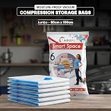 1ABOVE Jumbo Vacuum Storage Bags Pack of 6, Mould Moisture Proof, Double Zip view 5