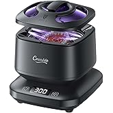 Ultrasonic Retainer Cleaner, Detachable 45kHz Retainer Cleaner Machine 3 Modes Dental Cleaning Pod with Visible Window Digital Timer for Mouth Guard, Dentures, Aligner, Braces, Jewelry - Black