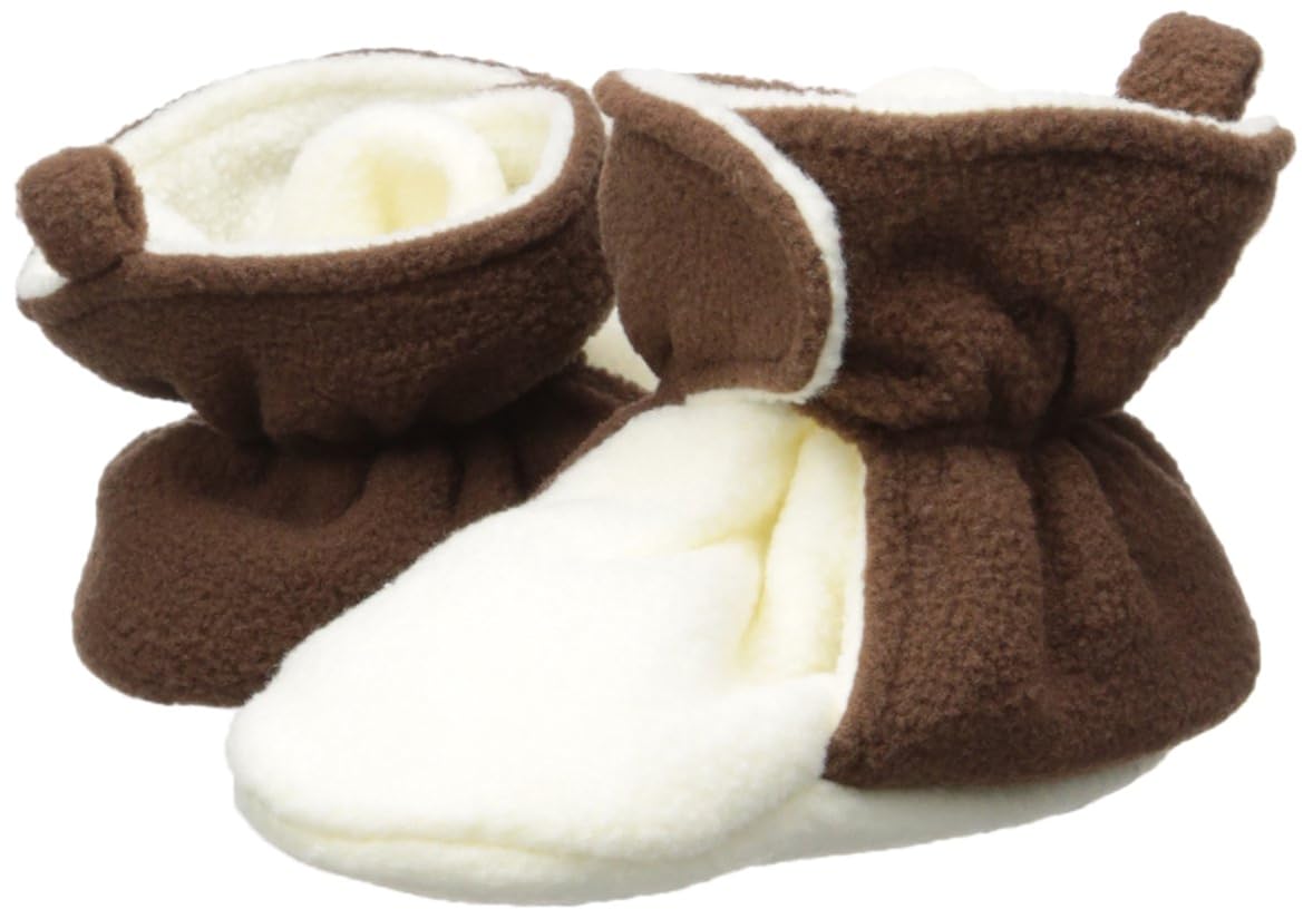 Hudson Baby Unisex Baby Cozy Fleece Booties with Non Skid Bottom