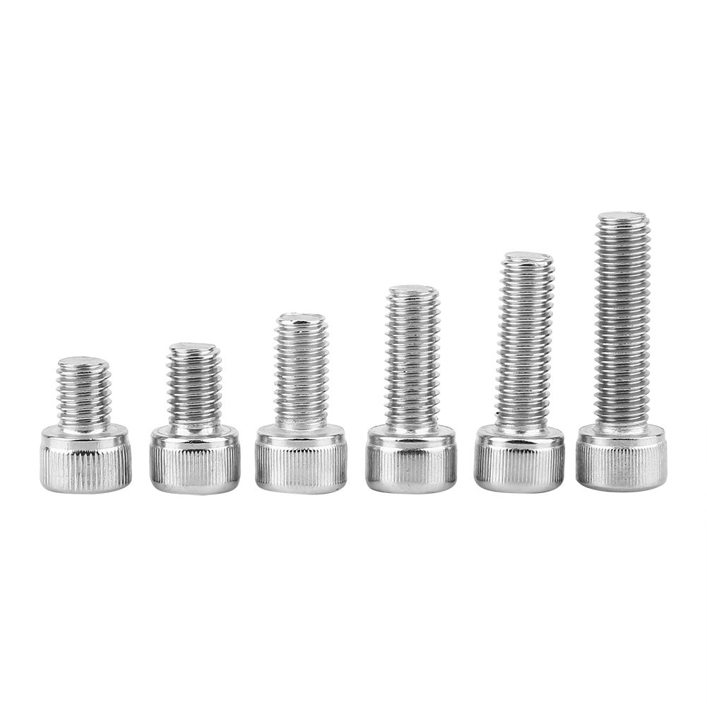 60Pcs M8 Stainless Steel Hex Socket Head Cap Bolts Screws Nuts Washers Assortment Kit