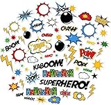 Paper Die Cuts - Superhero - Over 60 Cardstock Scrapbook Die Cuts - by Miss Kate Cuttables