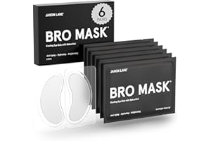 JAXON LANE BRO MASK Under Eye Patches for Men with Hydrogel (6 pairs) - Anti-Aging Korean Eye Masks for Dark Circles and Puffiness - Puffy Under Eye Treatment - Perfect Skin Care for Men