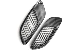 ACAIGEL 2pcs Carbon Fiber Look Bonnet Hood Air Vent Scoop Cover For BMW E90 E91 E92 E93 M3