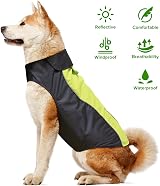 YFbrite Waterproof Dog Coat Lightweight Raincoat Adjustable Velcro Green Large view 3