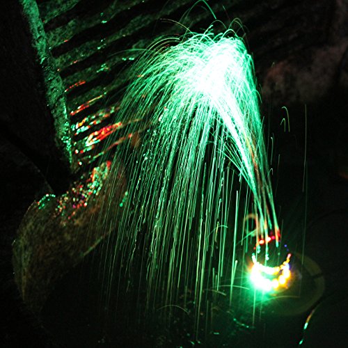 OTTFF 1.5cm/0.59" Inside Diameter - 12 LEDs Fountain Ring Lights Auto Colored Changing Submersible Water Pump Lighting for Garden Fish Aquarium with 4.7+4.5ft Overlength Cable (2)