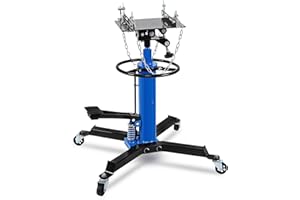 Iglobalbuy Transmission Jack Lift 1322lbs, 2 Stage Adjustable Telescoping Hydraulic Transmission Jack, High Lift Dual Telescopic Trans Jacks Hoist w/Pedal, 34" to 68" Lifting Range