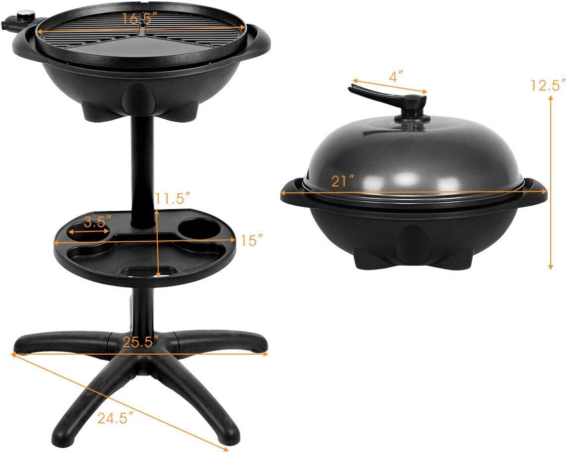 review WWX Electric BBQ Grill 1350W Non-Stick 4 Temperature Setting Outdoor Garden Camping