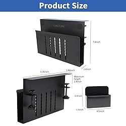 LUKETURE Desk Side Storage, Steel Side Desk