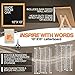Wooden Black Aomoya Letter Board – with Stand, Brass Wall Hanger, Scissors, Bag, 300 White Letters and 10 Inch Sq. Oak Frame - for Instagram Bulletins, Family Messages, Kids Fun, Café Menus