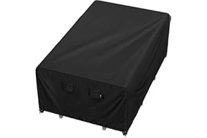 iBirdie Outdoor Patio Furniture Set Covers 100 x 56 inch fit 4 x 8 ft, 56, 54, 52 inch Wide, 100, 98, 96 inch Long Outside Dining Table and Chairs, Waterproof Weatherproof Cover, Heavy Duty 600D