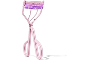 THE QUICK FLICK Eyelash Curler, Stainless Steel Eyelash Curlers with Comb, Safe & Gentle on All Eye Shapes, Pink Eyelash Curler for Separated & Curled Lashes, Travel-Friendly Eyelashes Curler