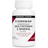 Kirkman Advanced Adult Multivitamin &amp; Mineral with 5-MTHF, 180 Veg Capsules | High-Potency Formula with Active Folate, Vitamin B12, Iron, CoQ10 &amp; Resveratrol, Hypoallergenic &amp; Gluten Free Supplement