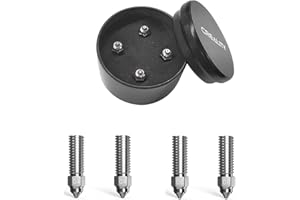 KOYOFEI Creality K1 Max High Flow Nozzle Kit, 3D Printer Bimetallic Copper Alloy Hardened Steel 0.4, 0.6, 0.8mm Nozzles Kit for K1, K1 Max High Speed 3D Printers