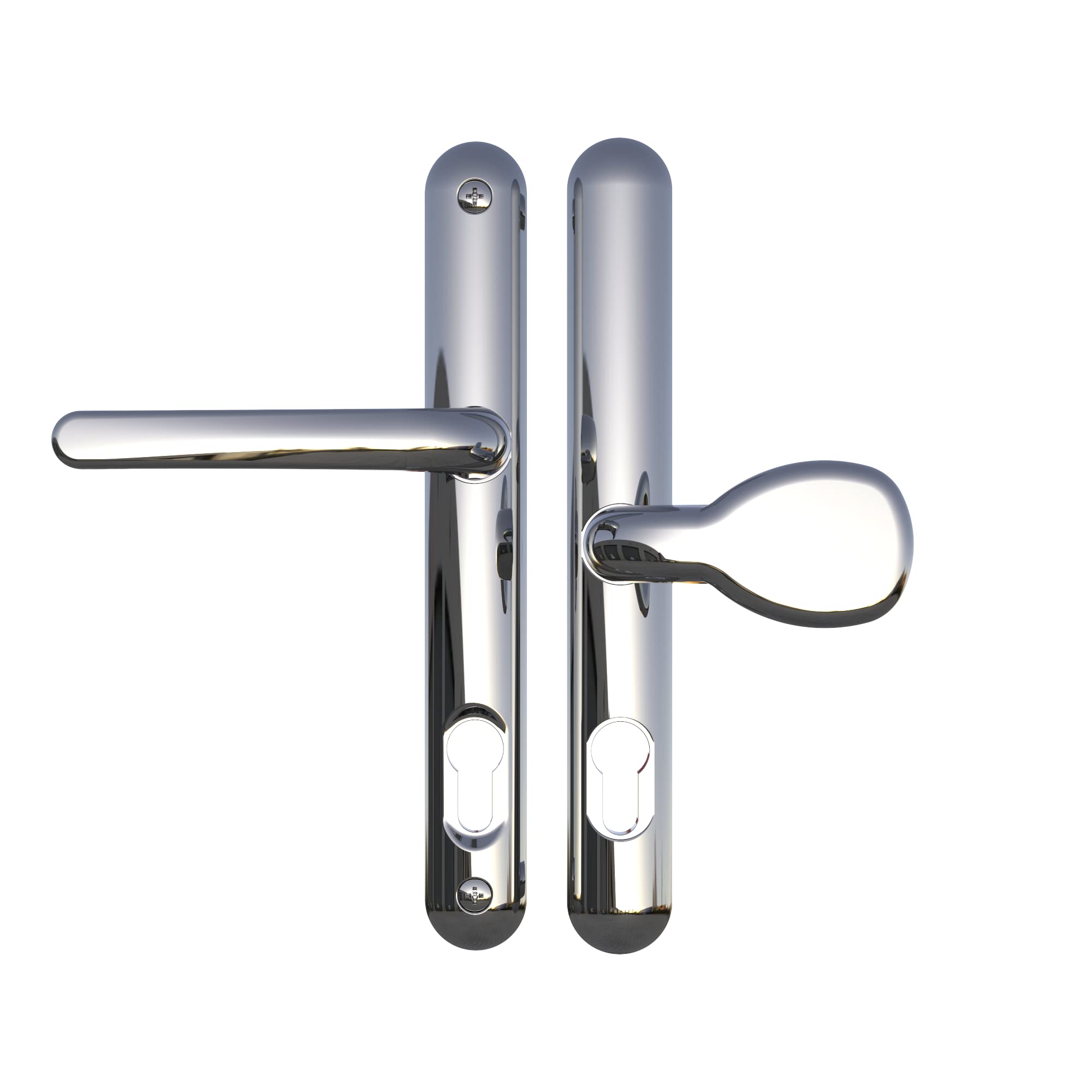 Ultion Sweet Door Handle Paddle Style 211mm (Long Fixings) - Matching Door Furniture Available (Chrome)