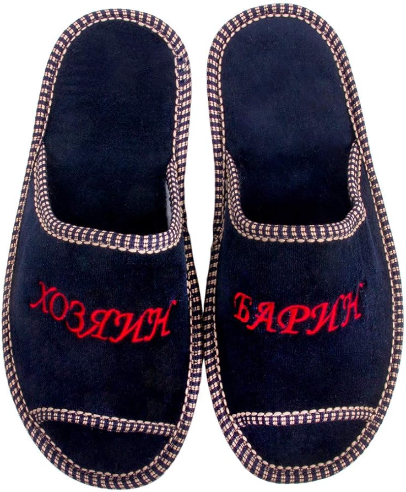 shoe slippers for men on Amazon Com Home Slippers 100 Cotton The Boss Men S Slippers Open Toe Slippers For Men Cotton Slippers Numeric 12 Blue Slippers