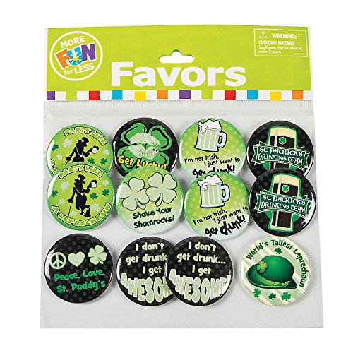 Fun Express St. Patrick's Day Glow in the Dark Buttons