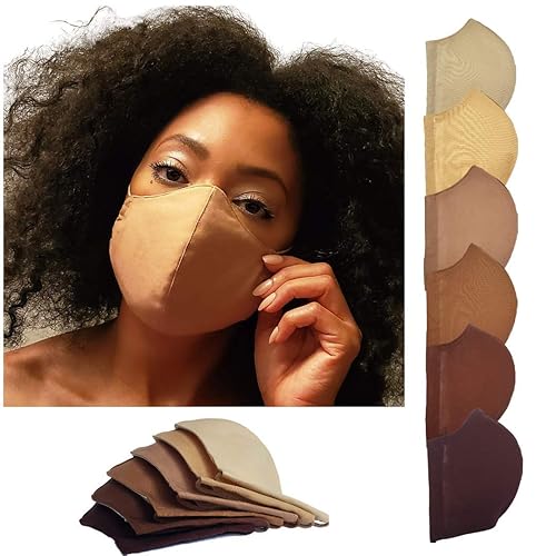 Skin Tone Face Masks 3 PACK, Cotton for Women, Men, Kids