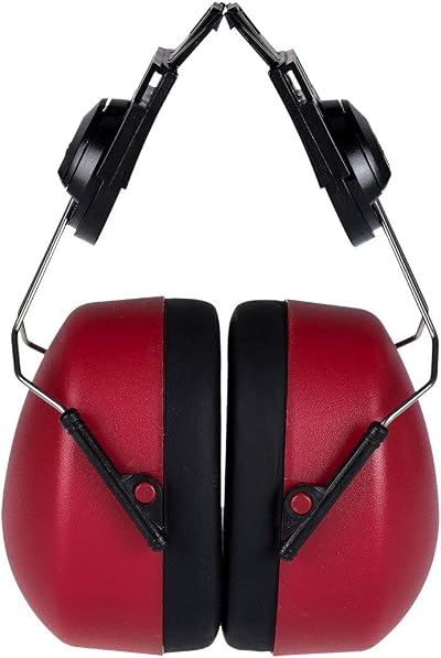 Portwest Clip-On Ear Protector Red PW42RER One Size EN 352-3 NRR 22/26dB